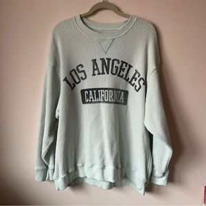 ⭐ Aerie Los Angeles Oversized Waffle Knit Sweatshirt